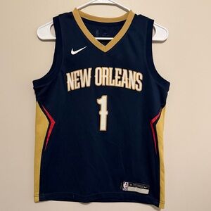 NBA Zion Williamson New Orleans Jersey - Dark Blue/Gold Youth Kids Medium
